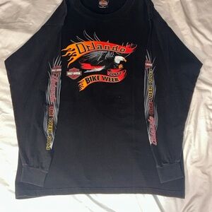 Harley-Davidson Black and Red Orlando Bike Week Long Sleeve Tee